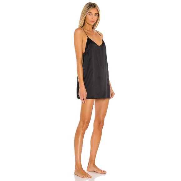 Journelle Celine Silk Slip Dress Noir Black - Picture 3 of 3
